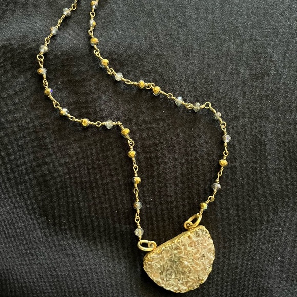 Short Druzy Necklace - Picture 1 of 5